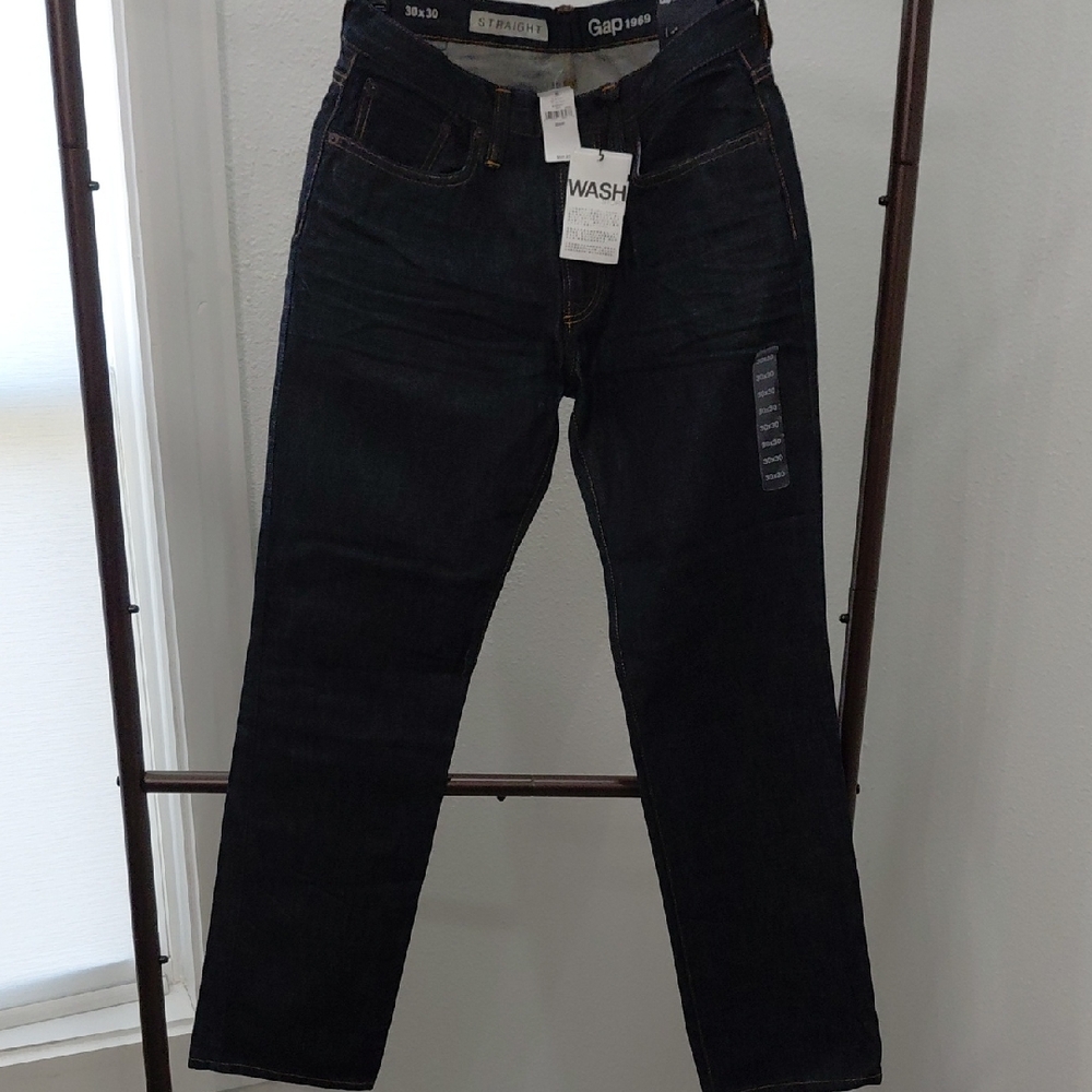 GAP Men's Deep Indigo Slim Straight Jeans